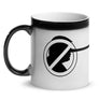 No Pinocchio Prez Glossy Magic Mug (The hotter things get for him, the more he lies & his nose grows)