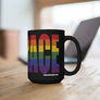 EMBRACE Rainbow - Large Black Mug 15oz