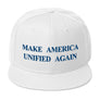 Make America Unified Again White/Royal Flat Bill Snapback Hat