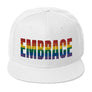 EMBRACE Rainbow White Flat Bill Snapback