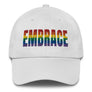 EMBRACE Rainbow White Cotton Baseball Hat