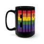 EMBRACE Rainbow - Large Black Mug 15oz